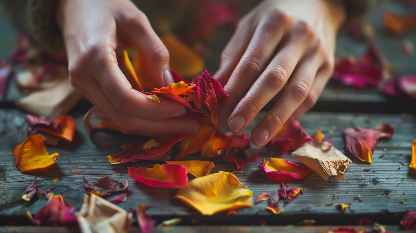 pétales de fleurs fanées